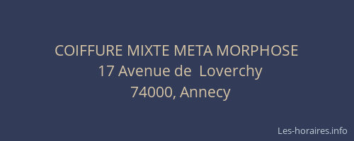 COIFFURE MIXTE META MORPHOSE