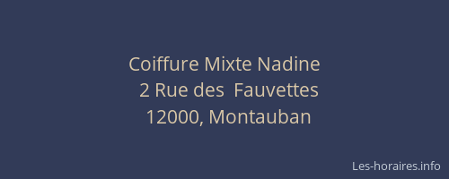 Coiffure Mixte Nadine