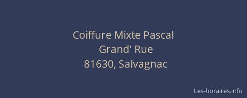 Coiffure Mixte Pascal