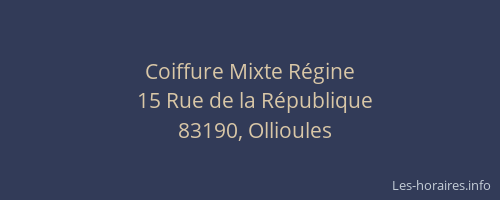 Coiffure Mixte Régine