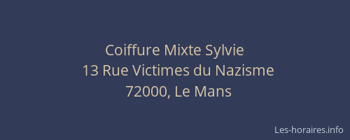 Coiffure Mixte Sylvie