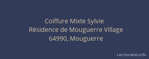 Coiffure Mixte Sylvie