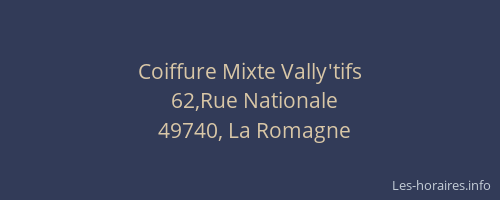 Coiffure Mixte Vally'tifs
