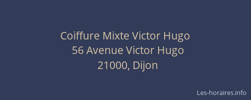 Coiffure Mixte Victor Hugo