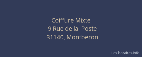 Coiffure Mixte