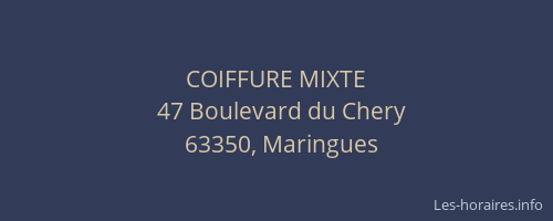 COIFFURE MIXTE
