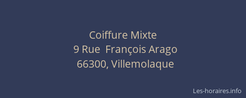 Coiffure Mixte