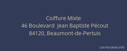 Coiffure Mixte