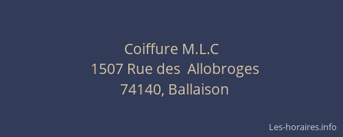 Coiffure M.L.C