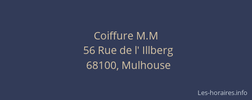 Coiffure M.M