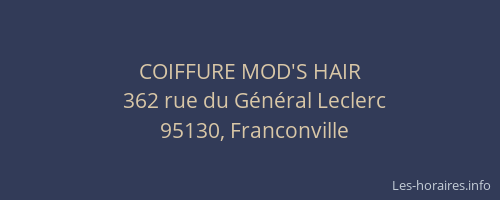 COIFFURE MOD'S HAIR
