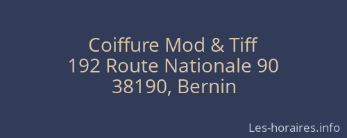Coiffure Mod & Tiff