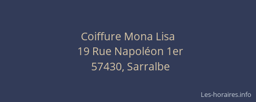 Coiffure Mona Lisa