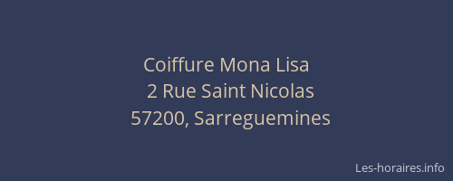 Coiffure Mona Lisa