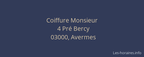 Coiffure Monsieur