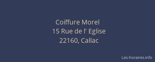 Coiffure Morel