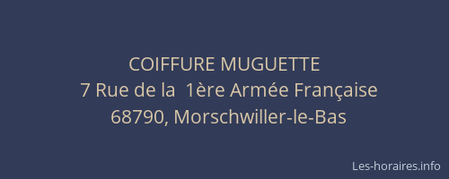COIFFURE MUGUETTE