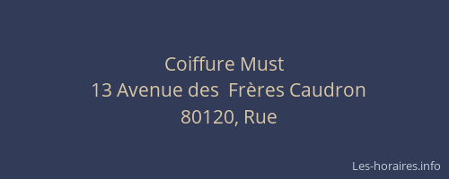 Coiffure Must