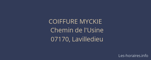 COIFFURE MYCKIE