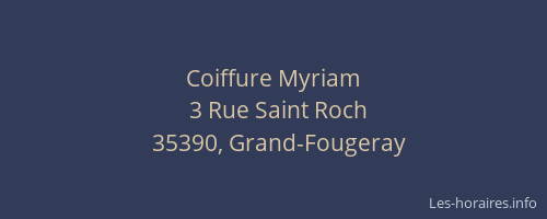 Coiffure Myriam