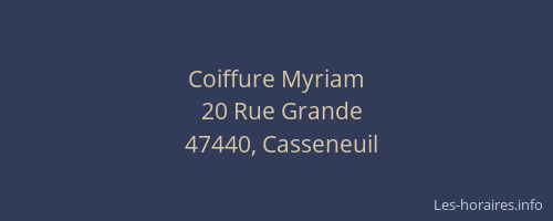 Coiffure Myriam