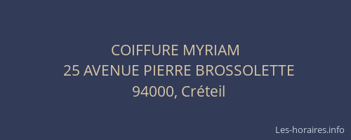 COIFFURE MYRIAM