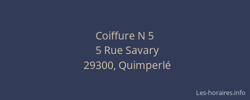 Coiffure N 5