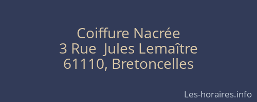 Coiffure Nacrée