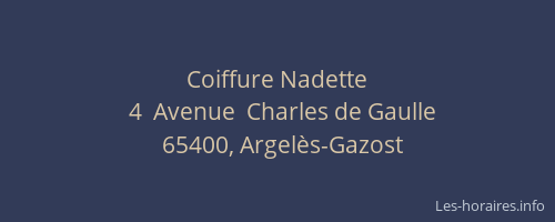 Coiffure Nadette