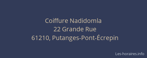 Coiffure Nadidomla