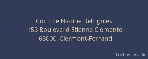 Coiffure Nadine Bethgnies