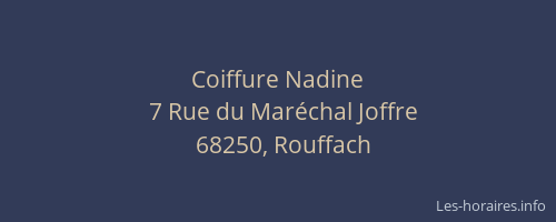 Coiffure Nadine
