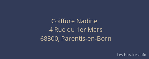 Coiffure Nadine