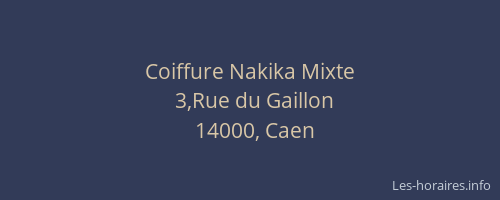 Coiffure Nakika Mixte