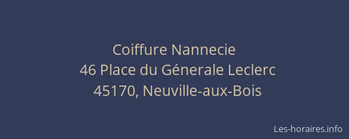 Coiffure Nannecie