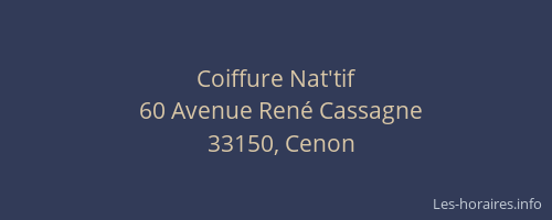 Coiffure Nat'tif