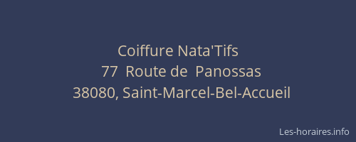Coiffure Nata'Tifs