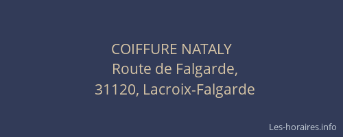 COIFFURE NATALY