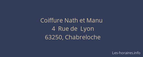 Coiffure Nath et Manu