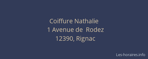 Coiffure Nathalie