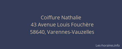 Coiffure Nathalie