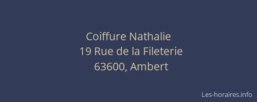 Coiffure Nathalie