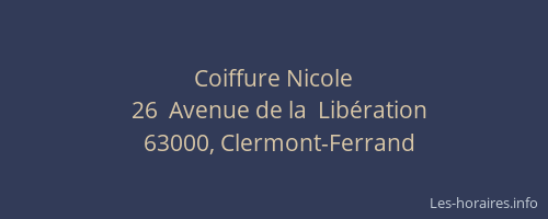 Coiffure Nicole