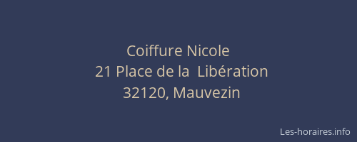 Coiffure Nicole