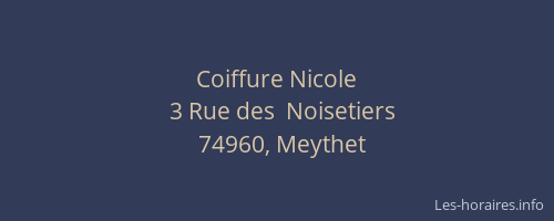Coiffure Nicole