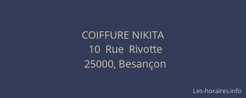 COIFFURE NIKITA