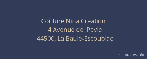 Coiffure Nina Création