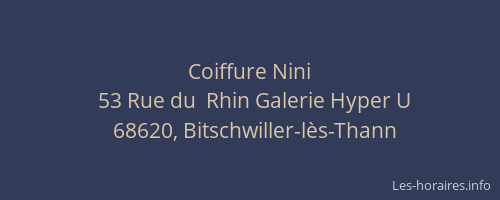 Coiffure Nini
