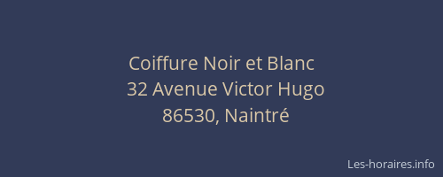 Coiffure Noir et Blanc