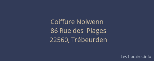 Coiffure Nolwenn